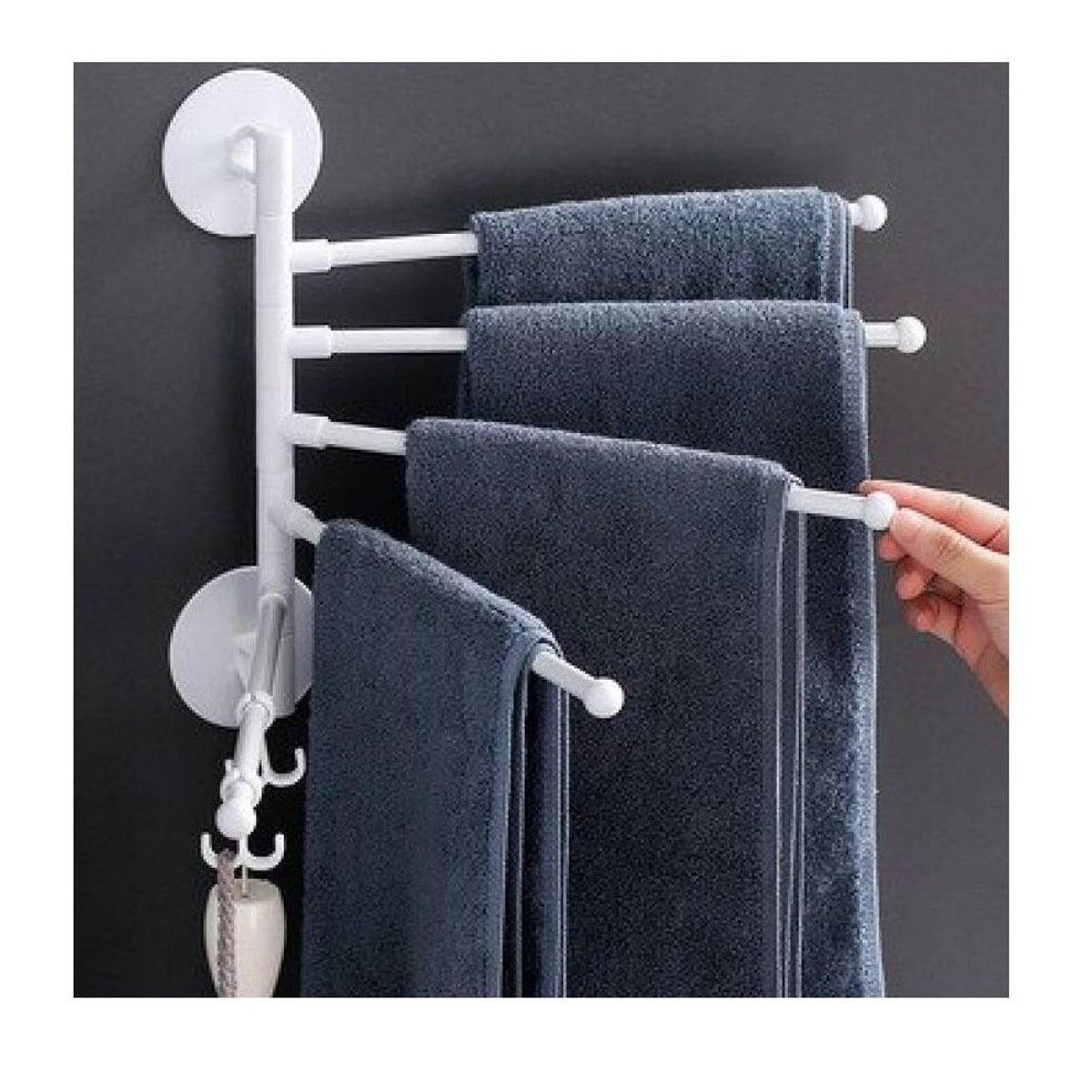 GENERICO - Toallero rack colgador soporte de baño