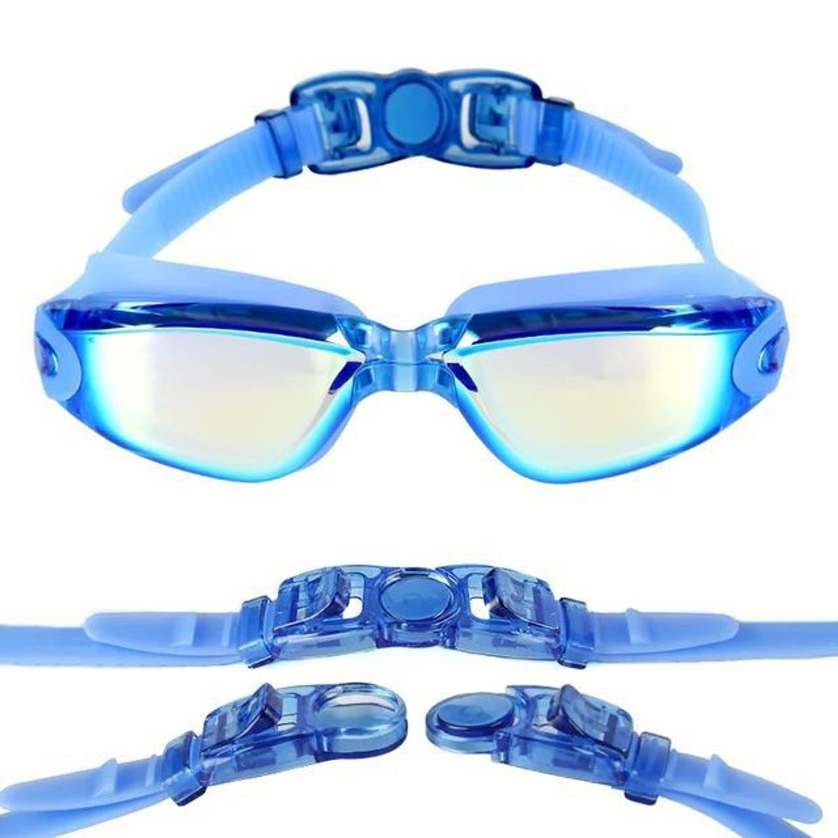 GENERICO - LENTES NATACIÓN UV SHIELD ANTIFOG PROTECTOR OÍDOS Y ESTUCHE