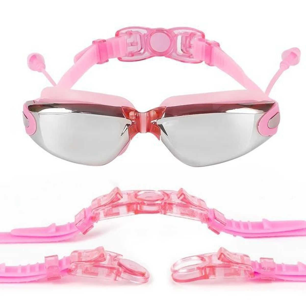 GENERICO - LENTES NATACIÓN UV SHIELD ANTIFOG PROTECTOR OÍDOS Y ESTUCHE