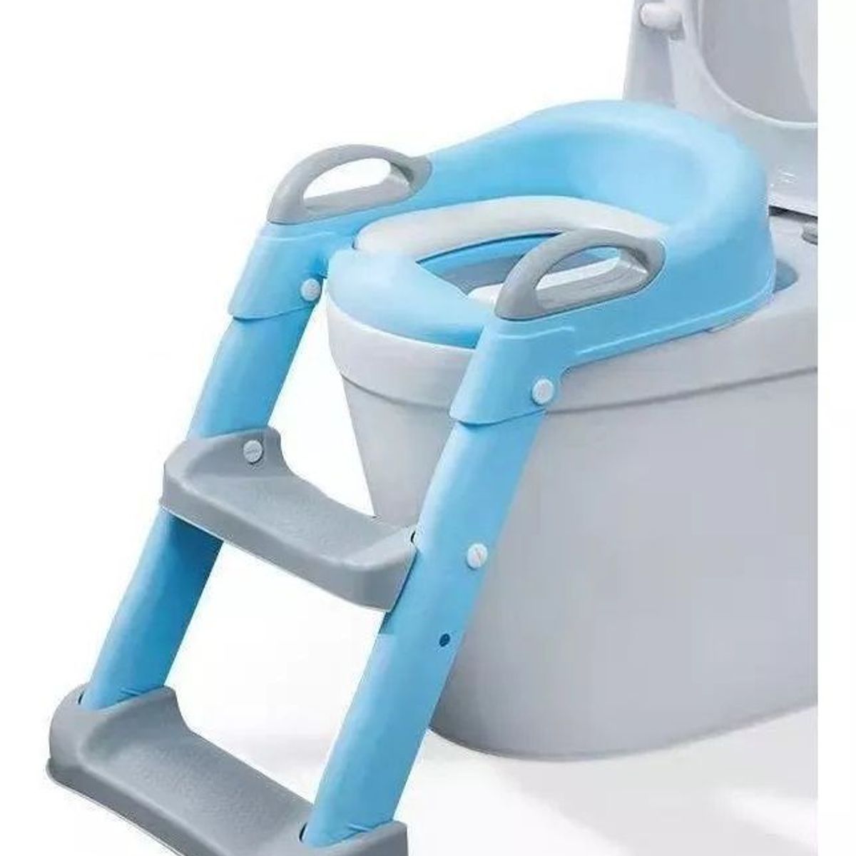 OEM - Asiento de Entrenamiento Ajustable para Inodoro Celeste