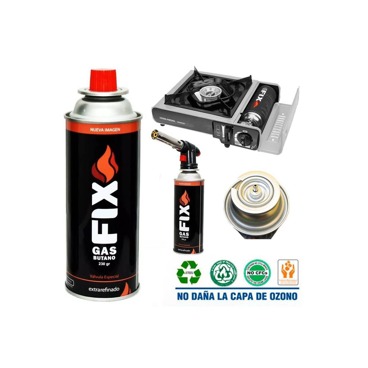 FIX - Gas Butano FIX Ultra Refinado Valvula Universal