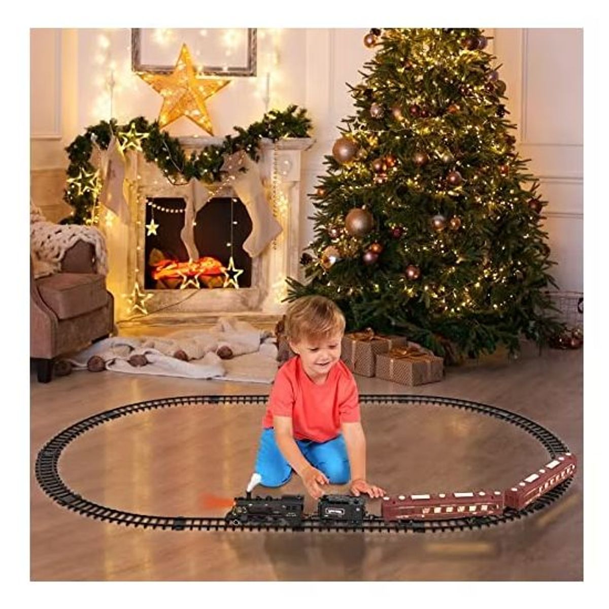 NO LOGO - Tren Navideño Musical Pista Decorativo de calidad