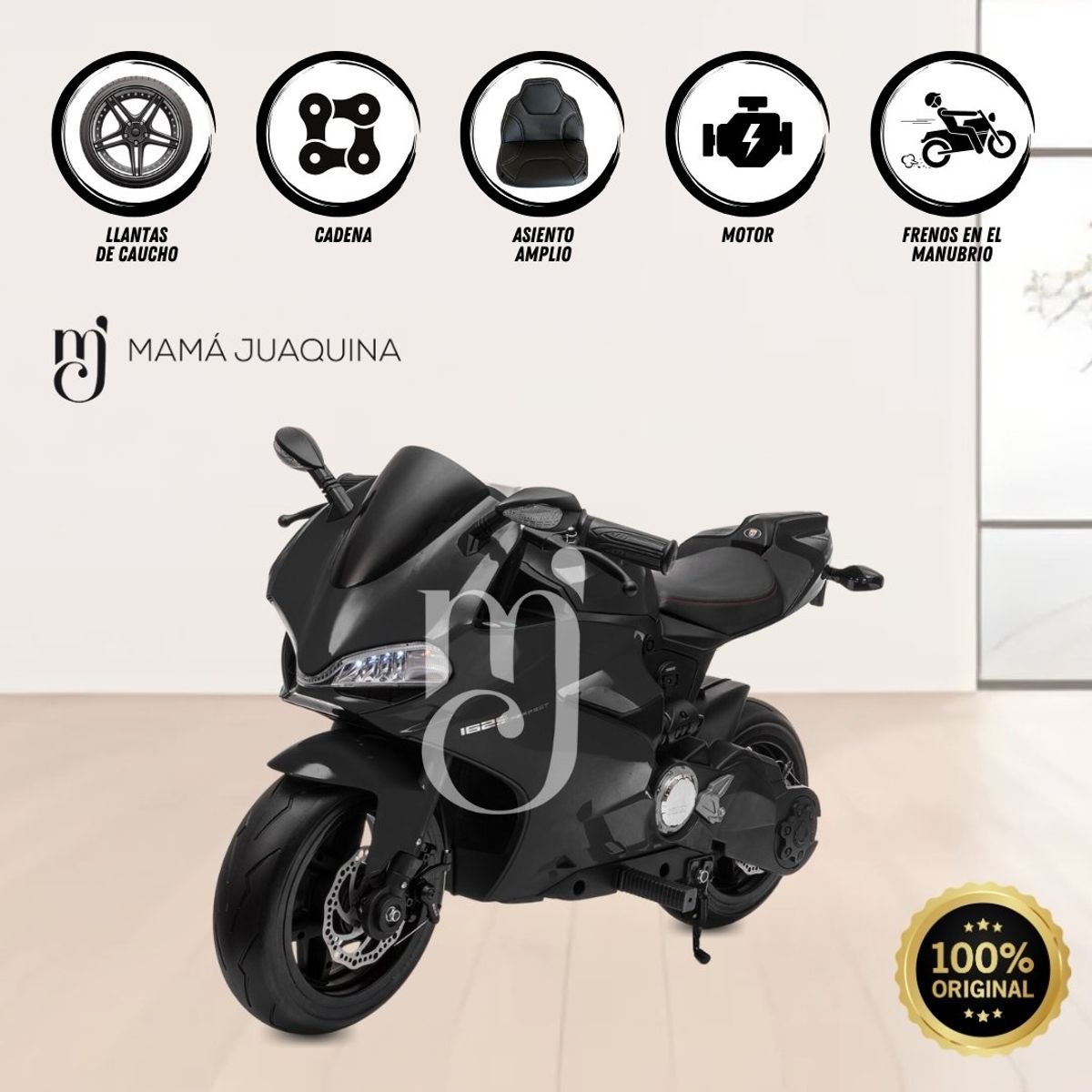 DUCATI - Moto a Batería para Niños «DUCATI DIAVEL» Licenced Black