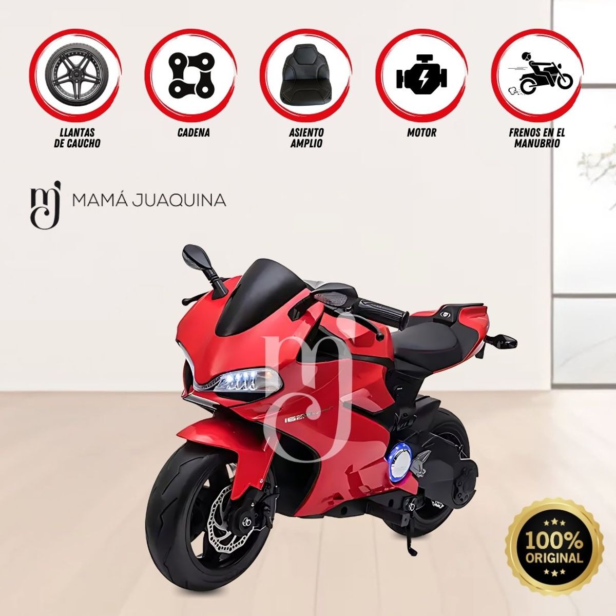 DUCATI - Moto a Batería para Niños «DUCATI DIAVEL» Licenced Red