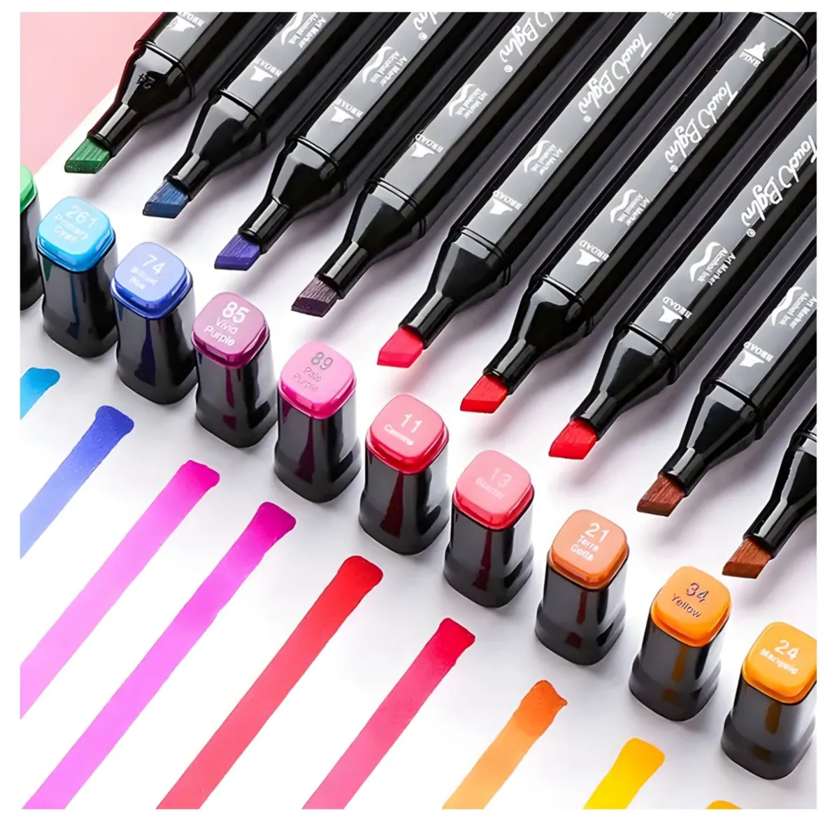 TOUCH - plumones marcadores 80 und doble punta dibujo artístico