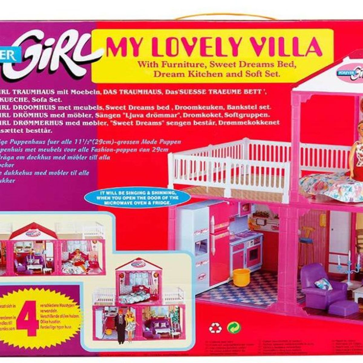 GENERICO - Casa de muñeca My Lovely Villa - 4 Ambientes Forever Girl