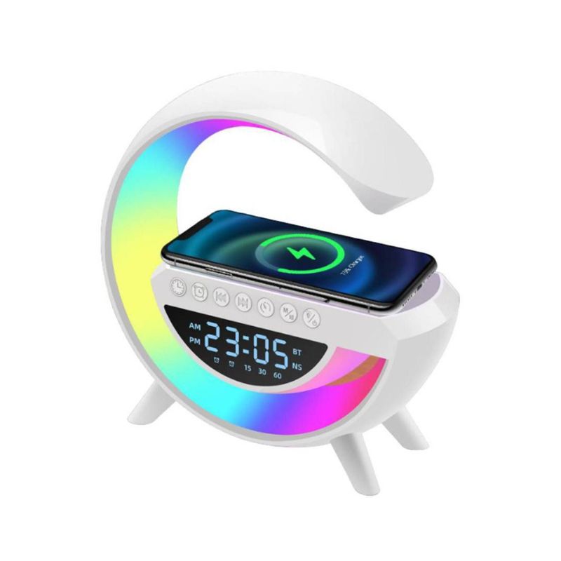 GENERICO - Parlante G 6 en 1 Luz Led Carga Inalámbrica Parlante Bluetooth Reloj