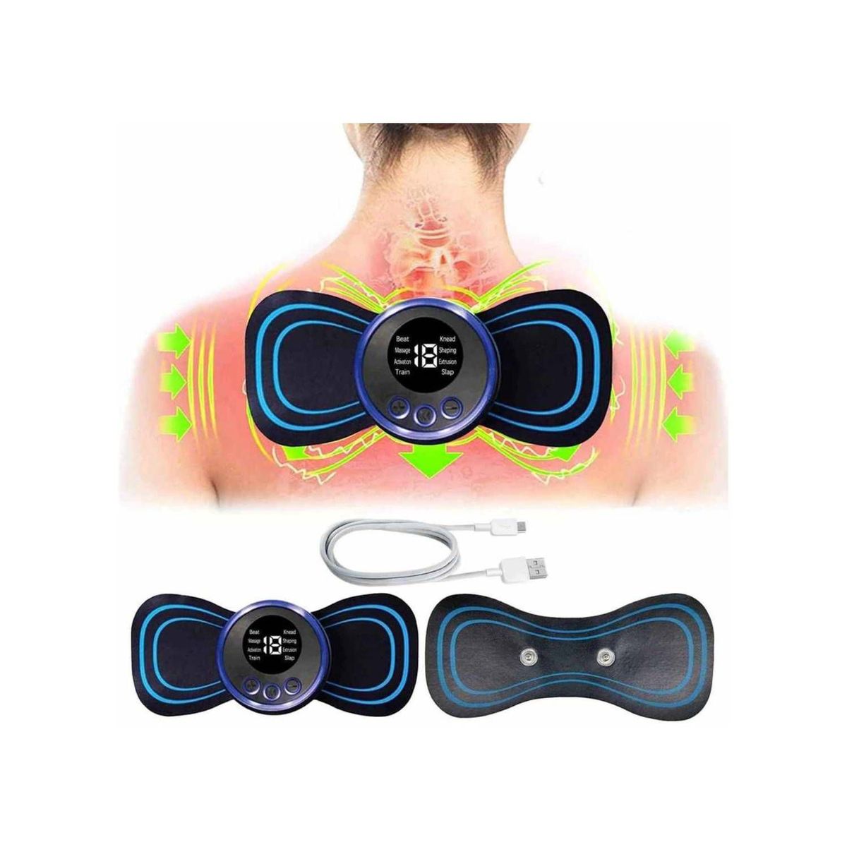 GENERICO - Masajeador De Cuello Recargable-Parche De Masaje