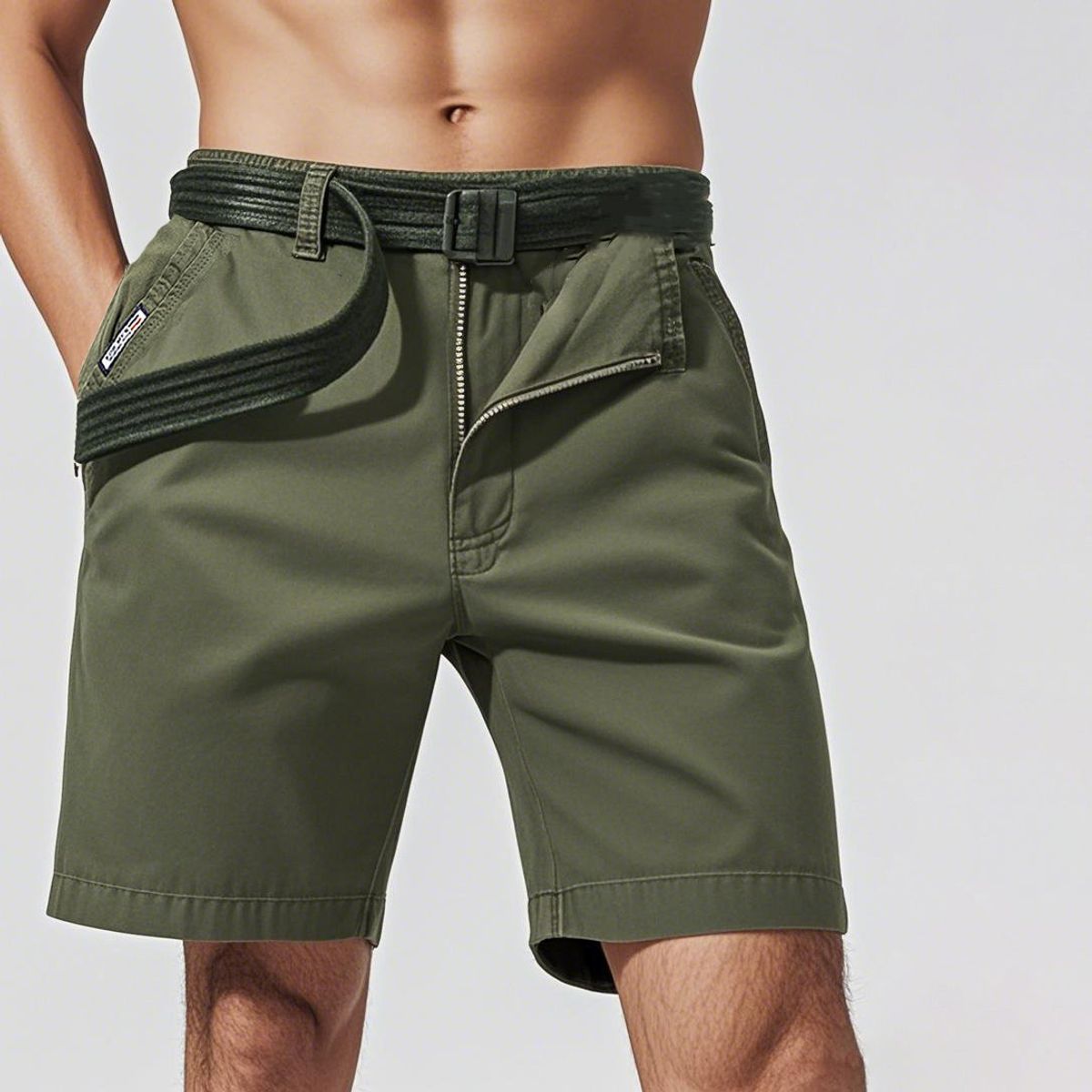 DENISASAA - Pantalones cortos Cargo Casual Stretch Pantalones de playa para hombre
