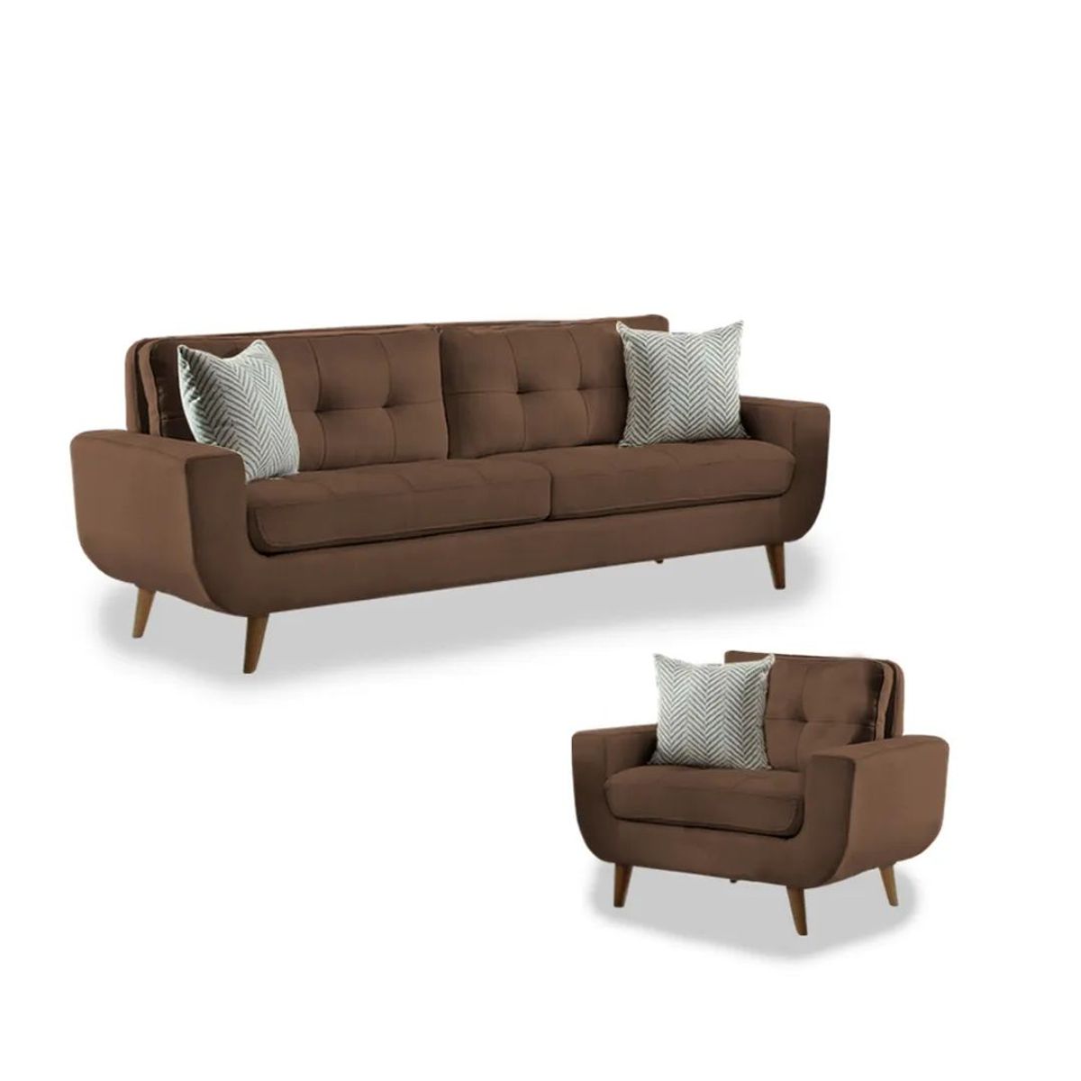 FABIANI HOME - Juego de Sala Vintage 3 1 Fabiani Mango Marron