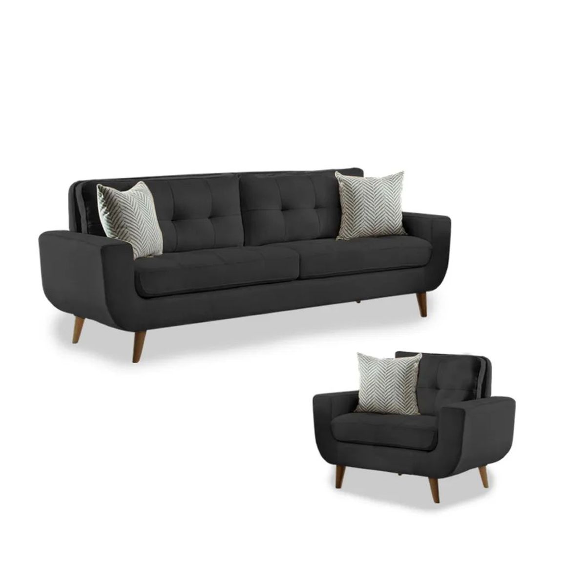 FABIANI HOME - Juego de Sala Vintage 3 1 Fabiani Mango Negro