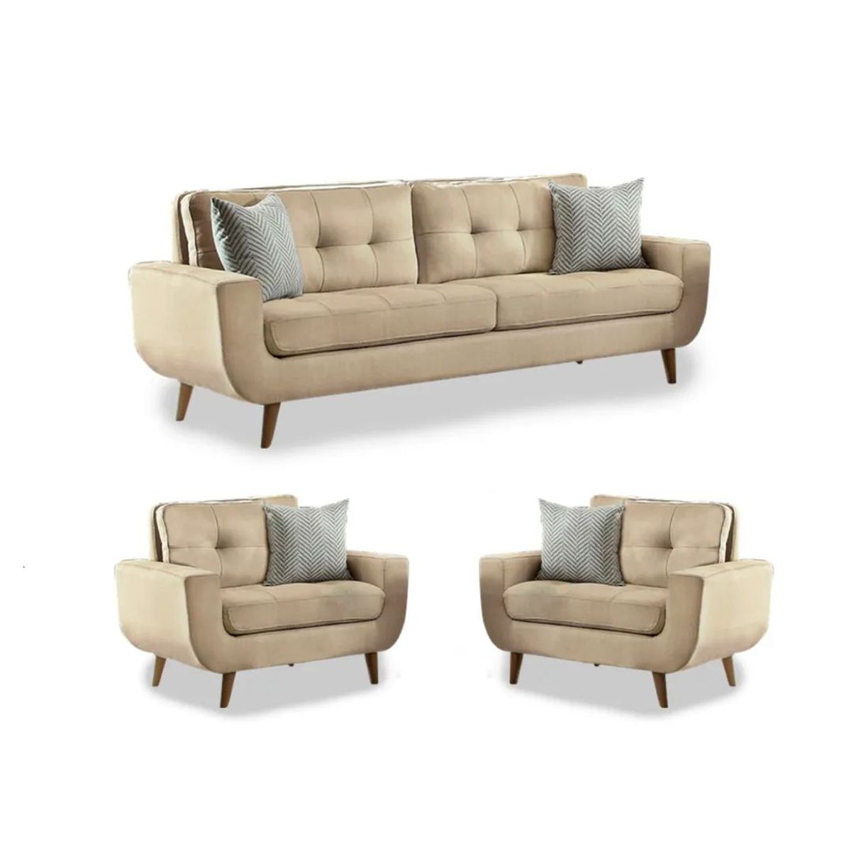 FABIANI HOME - Juego de Sala Vintage 3 1 1 Fabiani Mango Beige