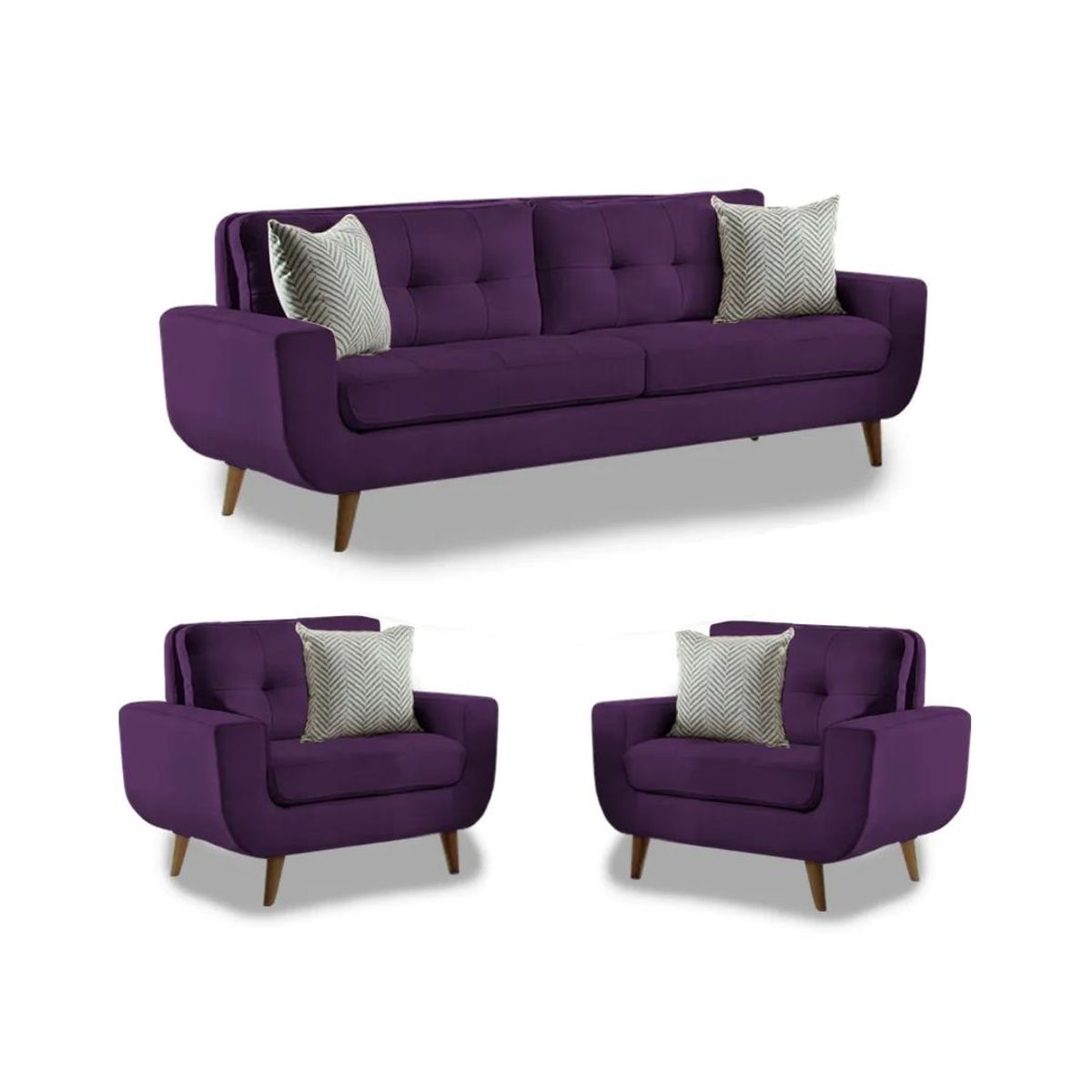 FABIANI HOME - Juego de Sala Vintage 3 1 1 Fabiani Mango Morado
