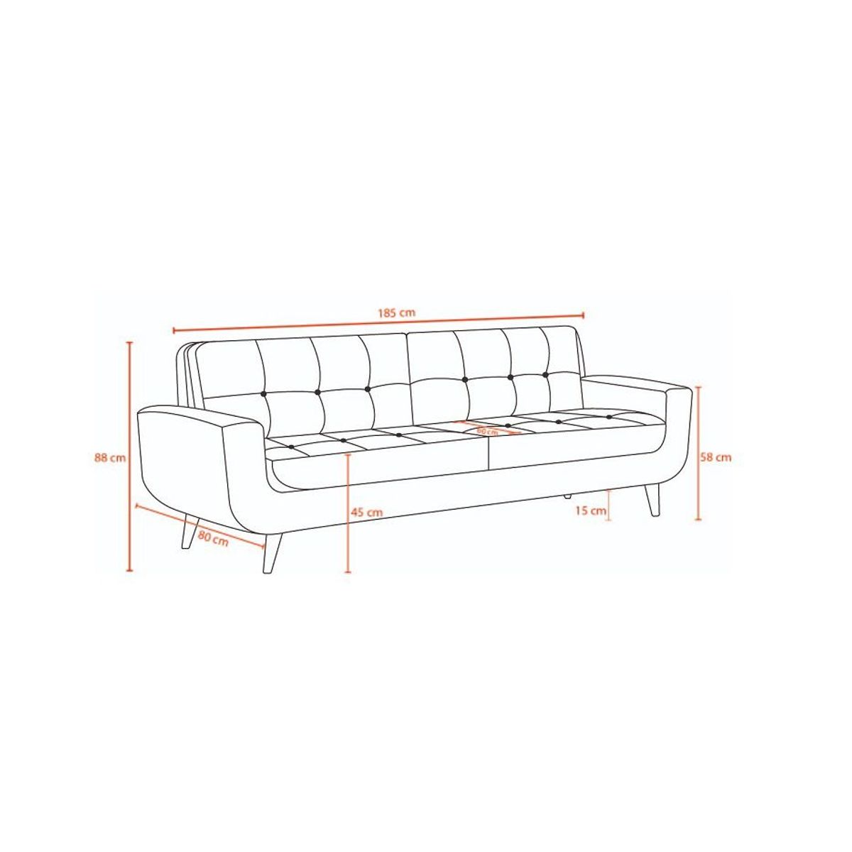 FABIANI HOME - Juego de Sala Vintage 3 1 1 Fabiani Mango Verde Oscuro