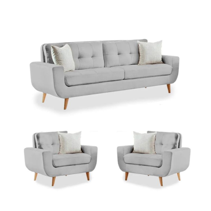 FABIANI HOME - Juego de Sala Vintage 3 1 1 Fabiani Mango Plata