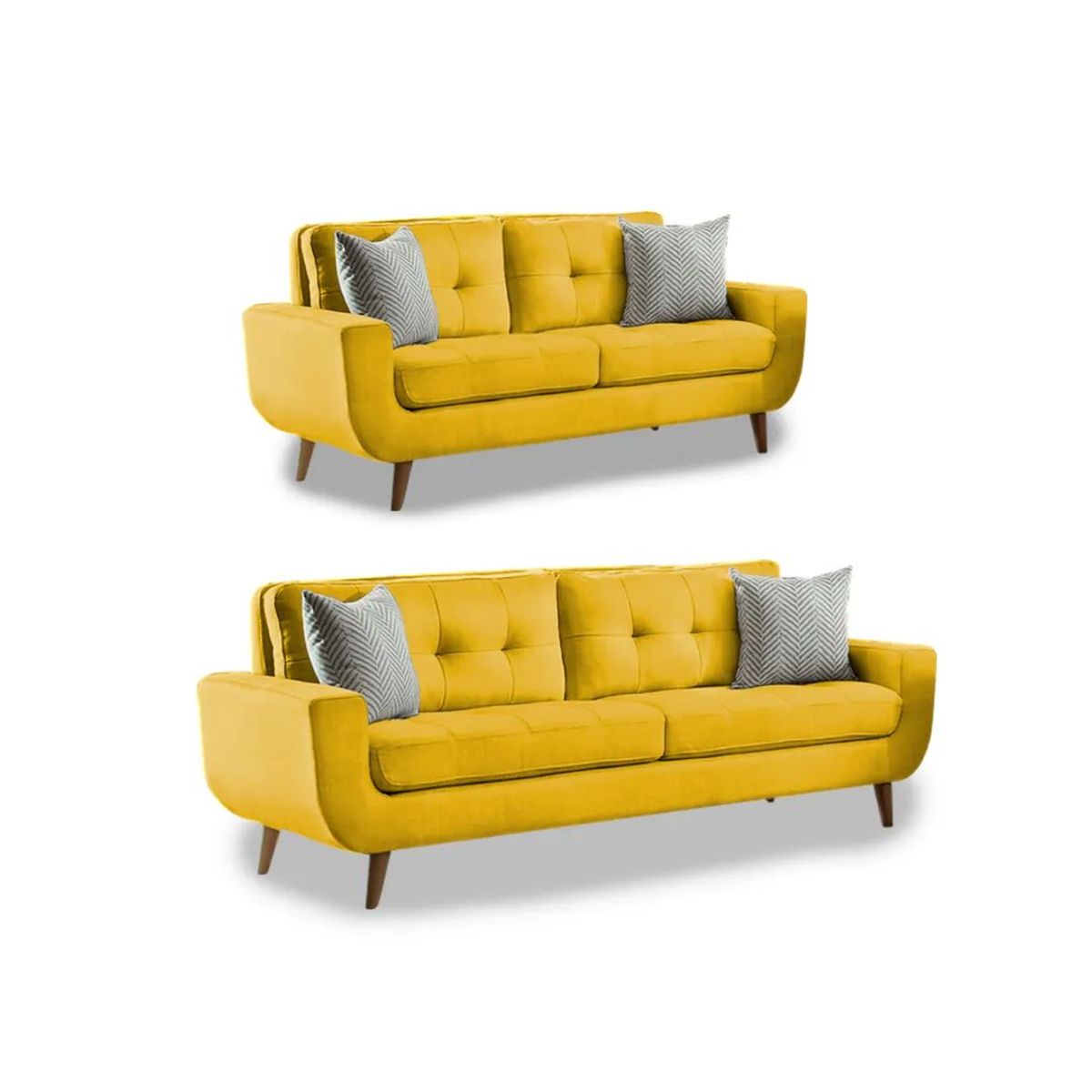 FABIANI HOME - Juego de Sala Vintage 3 2 Fabiani Mango Amarillo