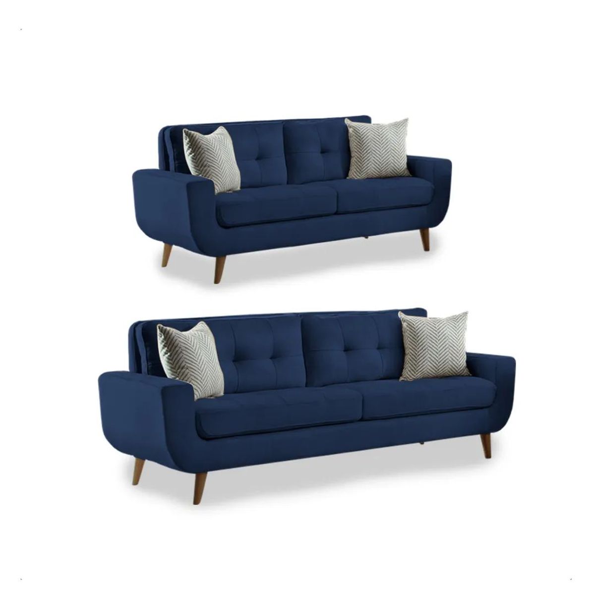 FABIANI HOME - Juego de Sala Vintage 3 2 Fabiani Mango Azul Noche