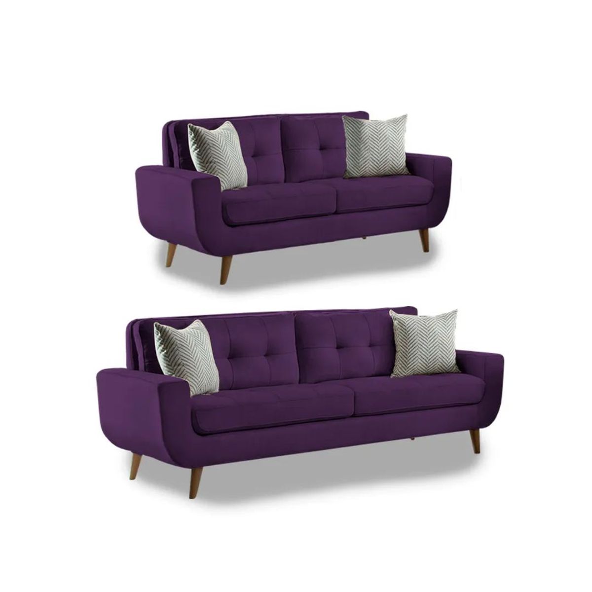 FABIANI HOME - Juego de Sala Vintage 3 2 Fabiani Mango Morado