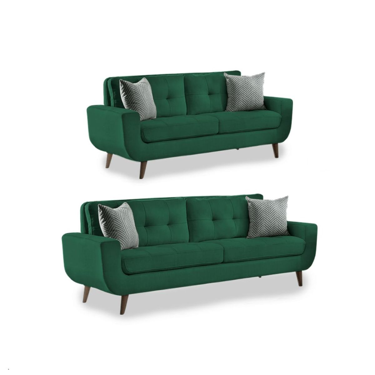 FABIANI HOME - Juego de Sala Vintage 3 2 Fabiani Mango Verde Oscuro