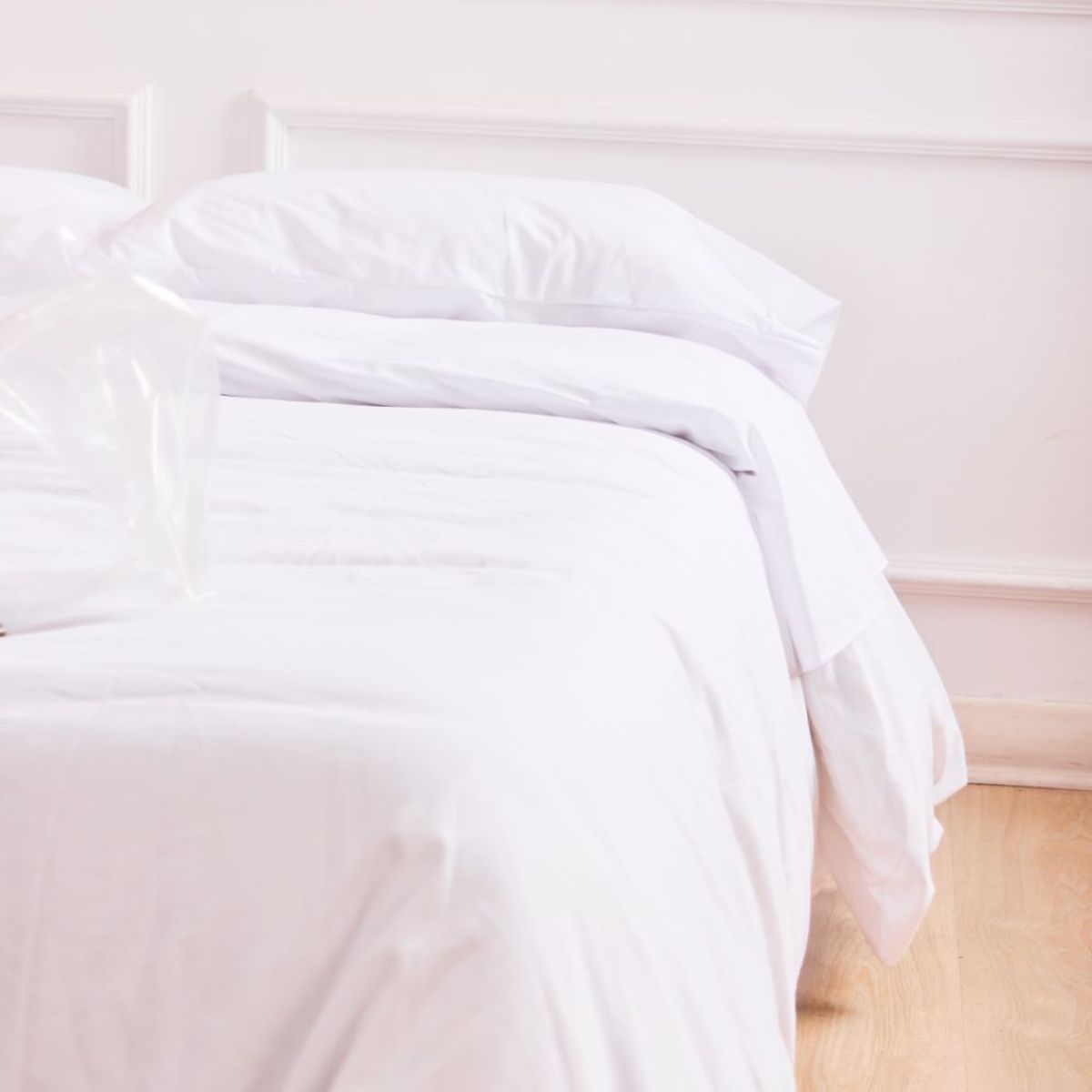 SUIT THE BED - EDREDÓN REVERSIBLE 100% ALGODÓN - 217 HILOS - 2 PLAZAS - BLANCO