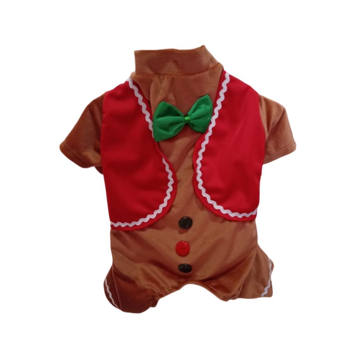 GENERICO - Enterizo navideño Galleta de Jengibre perros y gato Talla 4