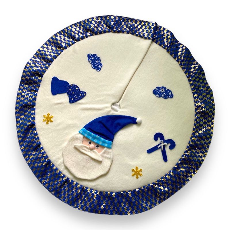 GENERICO - Piso de árbol navideño 85 cm Color Azul - Hecho a Mano