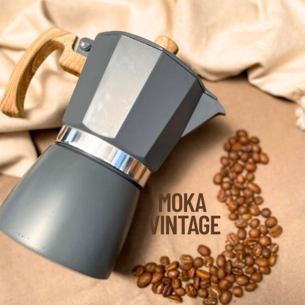 GENERICO - Cafetera moka italiana vintage  6tz