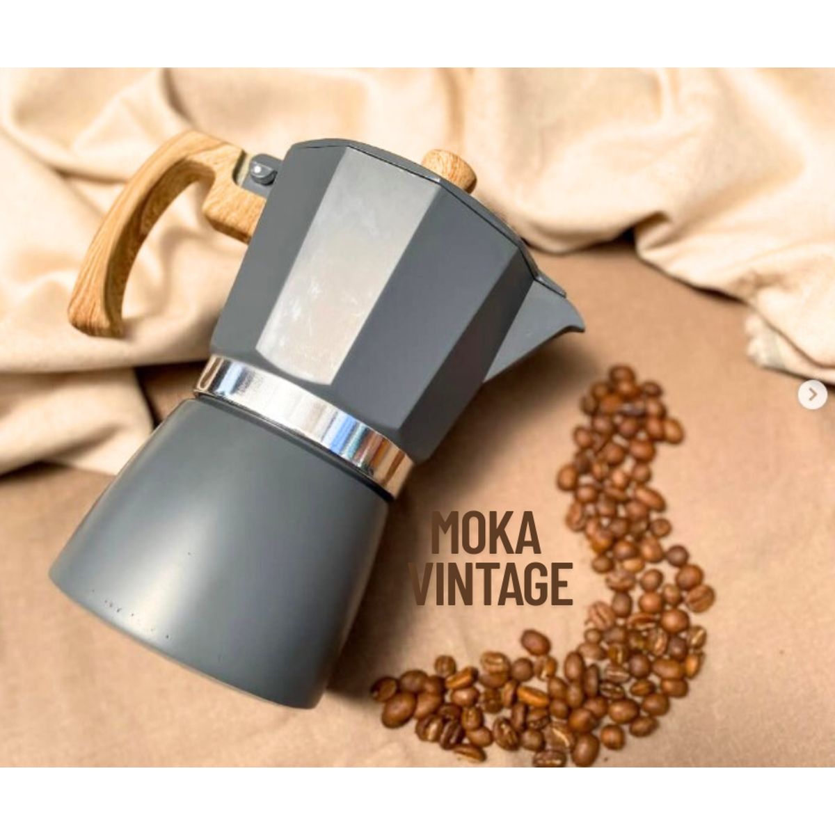 GENERICO - Cafetera moka italiana vintage  6tz