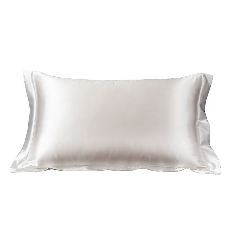 DENISASAA - Funda de almohada de seda de morera transpirable de doble cara-blanco