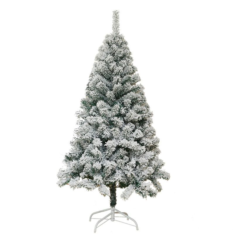 VATYERTY - Árbol de Navidad flocado de PVC blanco 60cm