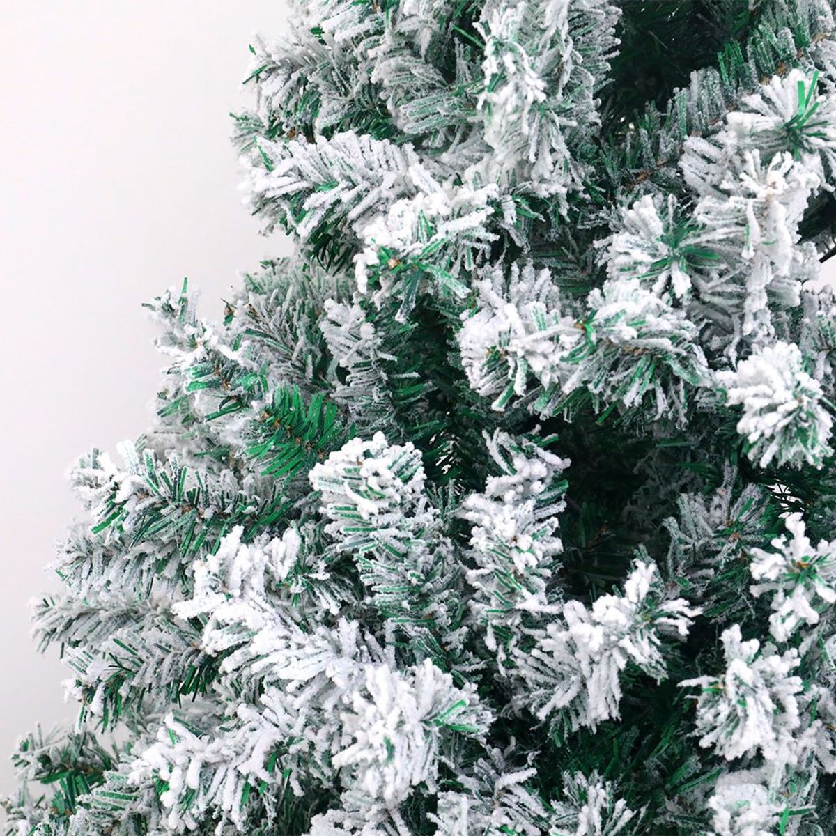 VATYERTY - Árbol de Navidad flocado de PVC blanco 60cm
