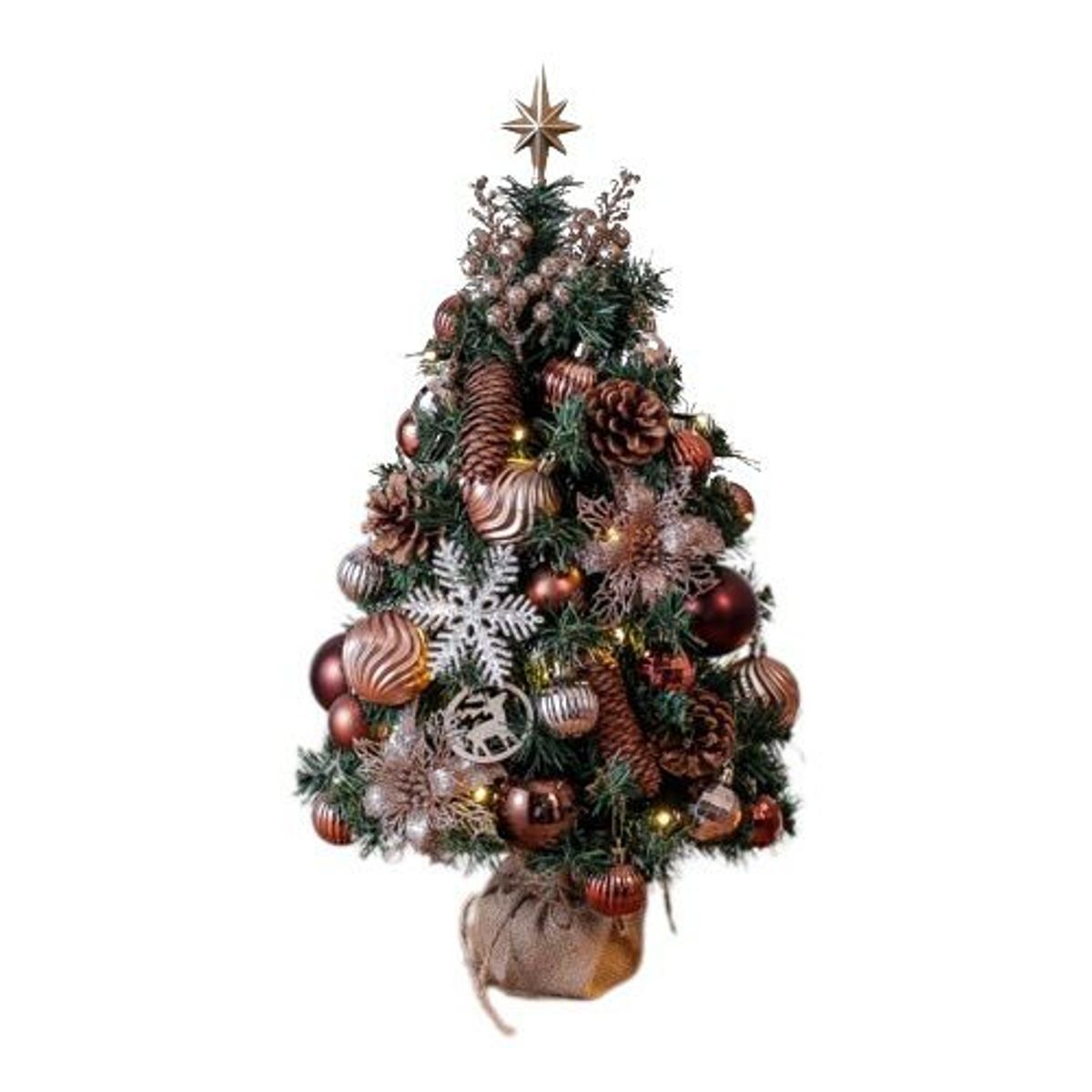 VATYERTY - Mini juego de árbol de Navidad brillante de escritorio 45cm