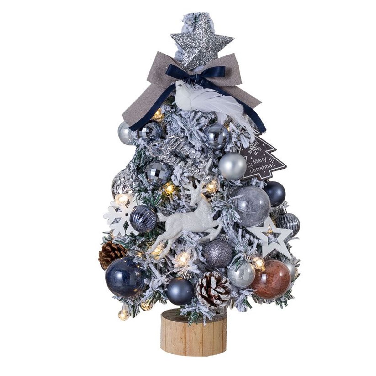 VATYERTY - Mini juego de árbol de Navidad brillante de escritorio 50cm