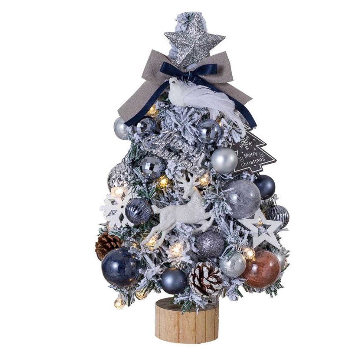 VATYERTY - Mini juego de árbol de Navidad brillante de escritorio 50cm