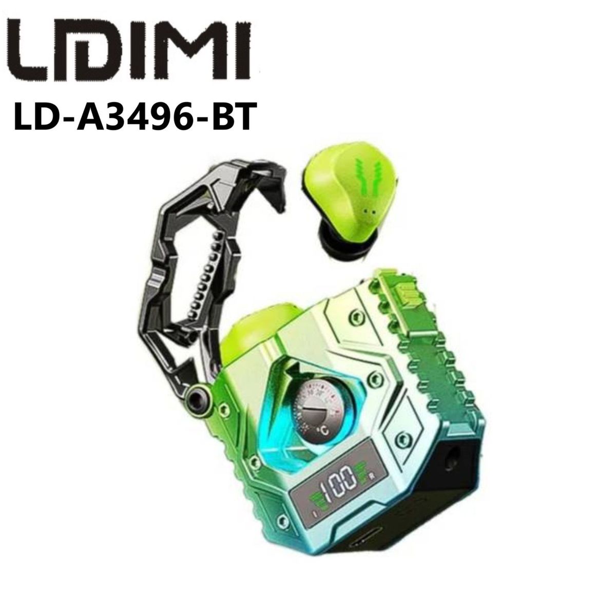 LIDIMI - Audífonos inalámbricos LD-A3496-BT Bluetooth - Verde