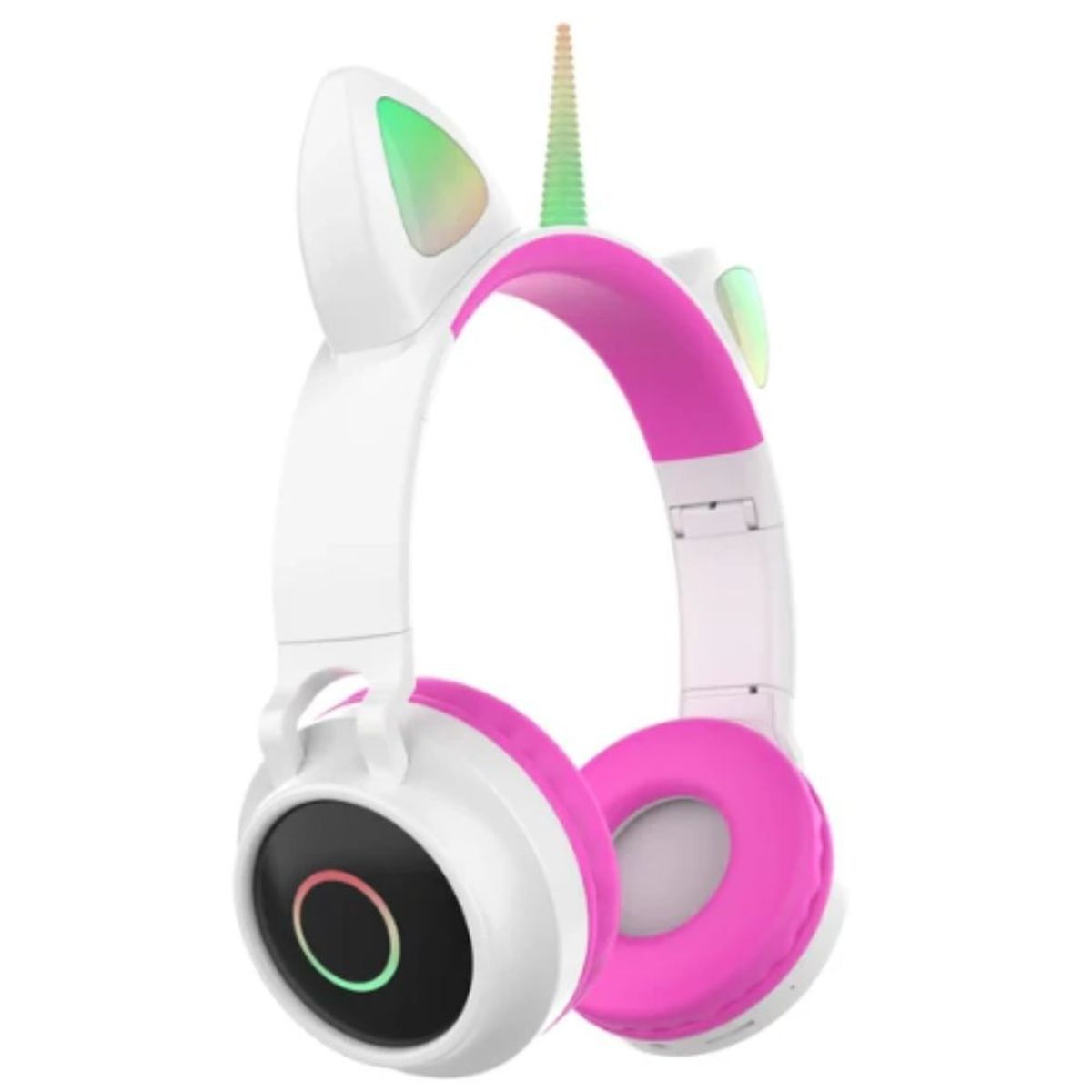 SEISA - Audífono oreja de gato blanco con rosa Seisa ZW-059 Élegans