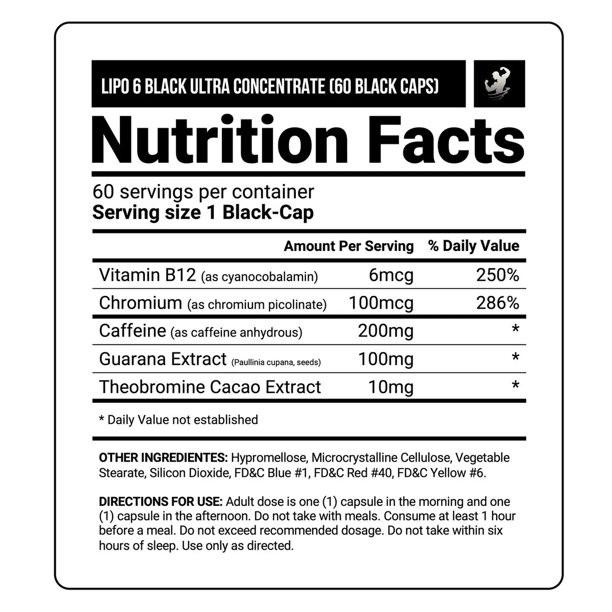 NUTREX RESEARCH - Nuevo Lipo 6 Black Intense - 60 caps