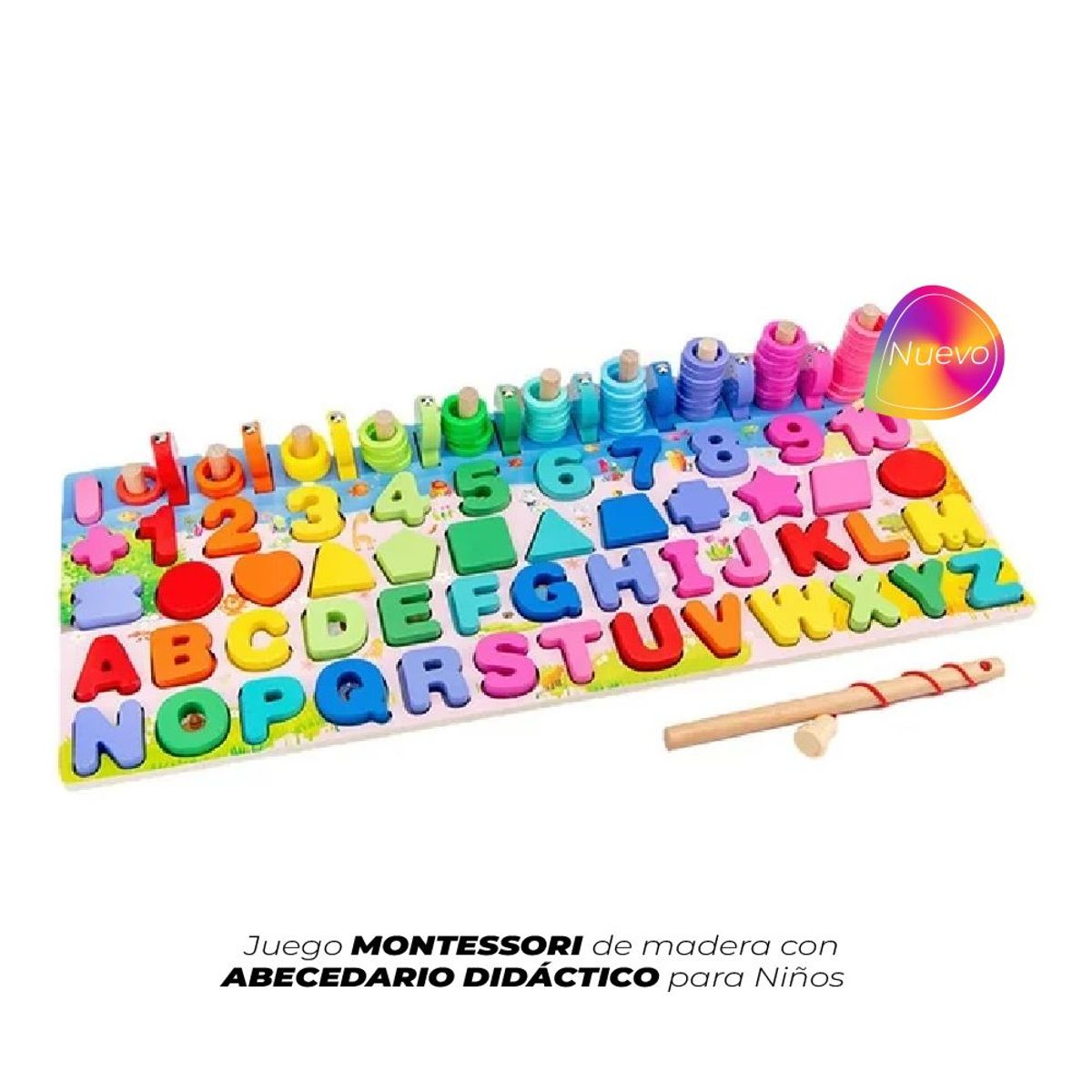 GENERICO - Juego Montessori De Madera Con Abecedario Para Niños