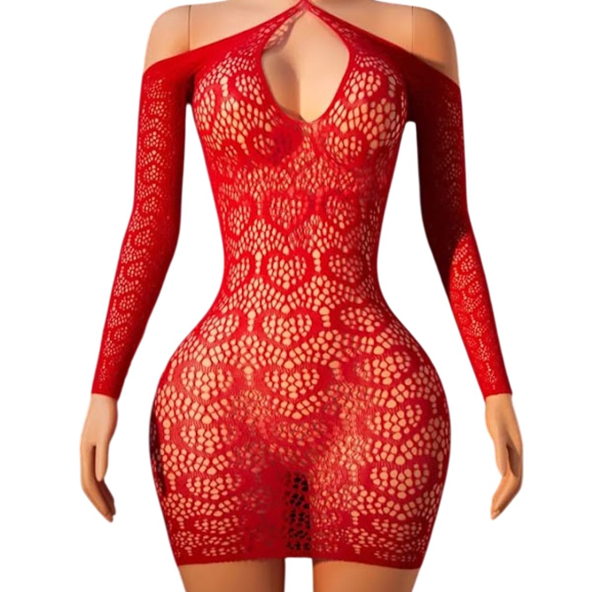 GENERICO - LENCERIA CORPORAL MALLA  CATSUIT VESTIDO