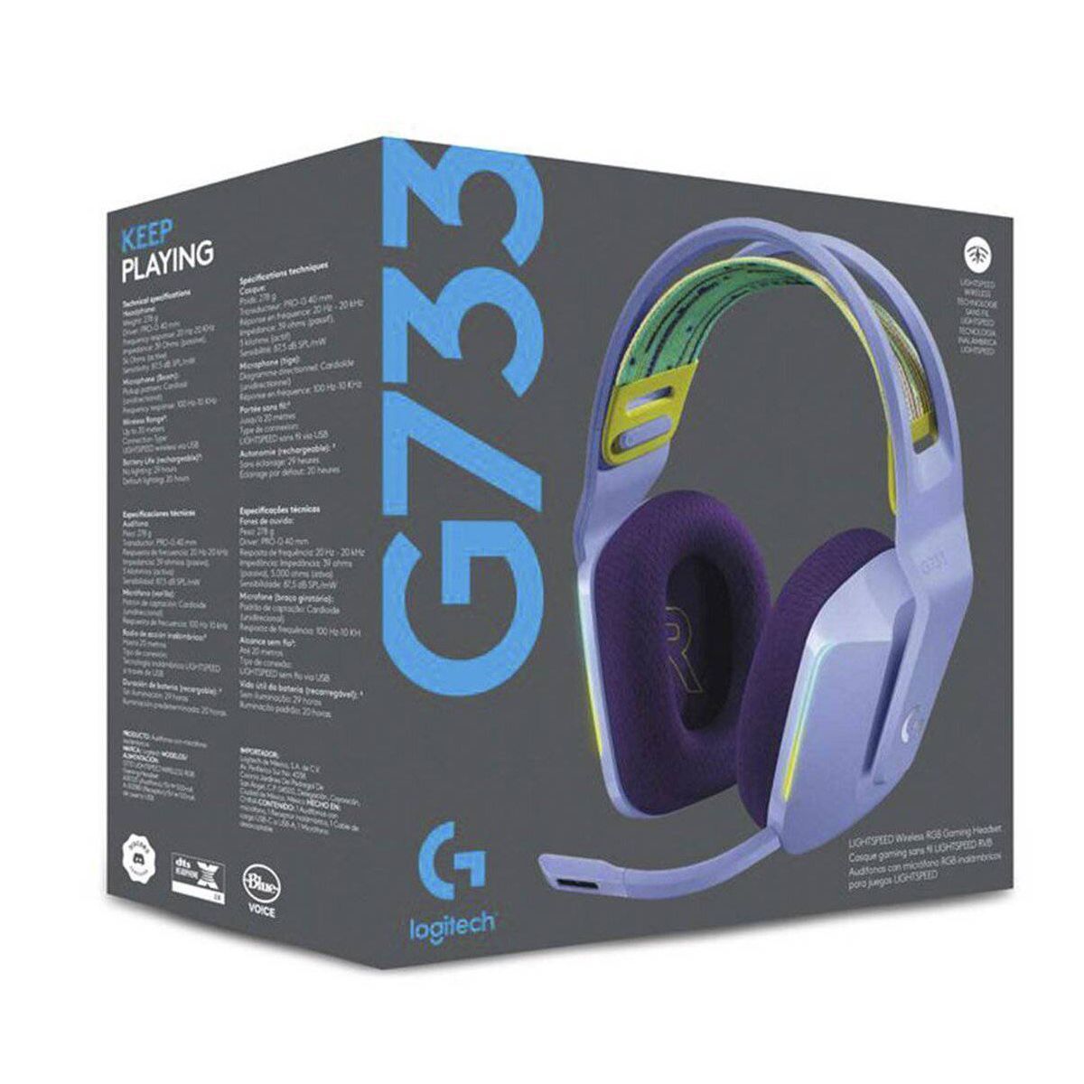 LOGITECH - Audifono CMicrof Logitech G733 Lilac