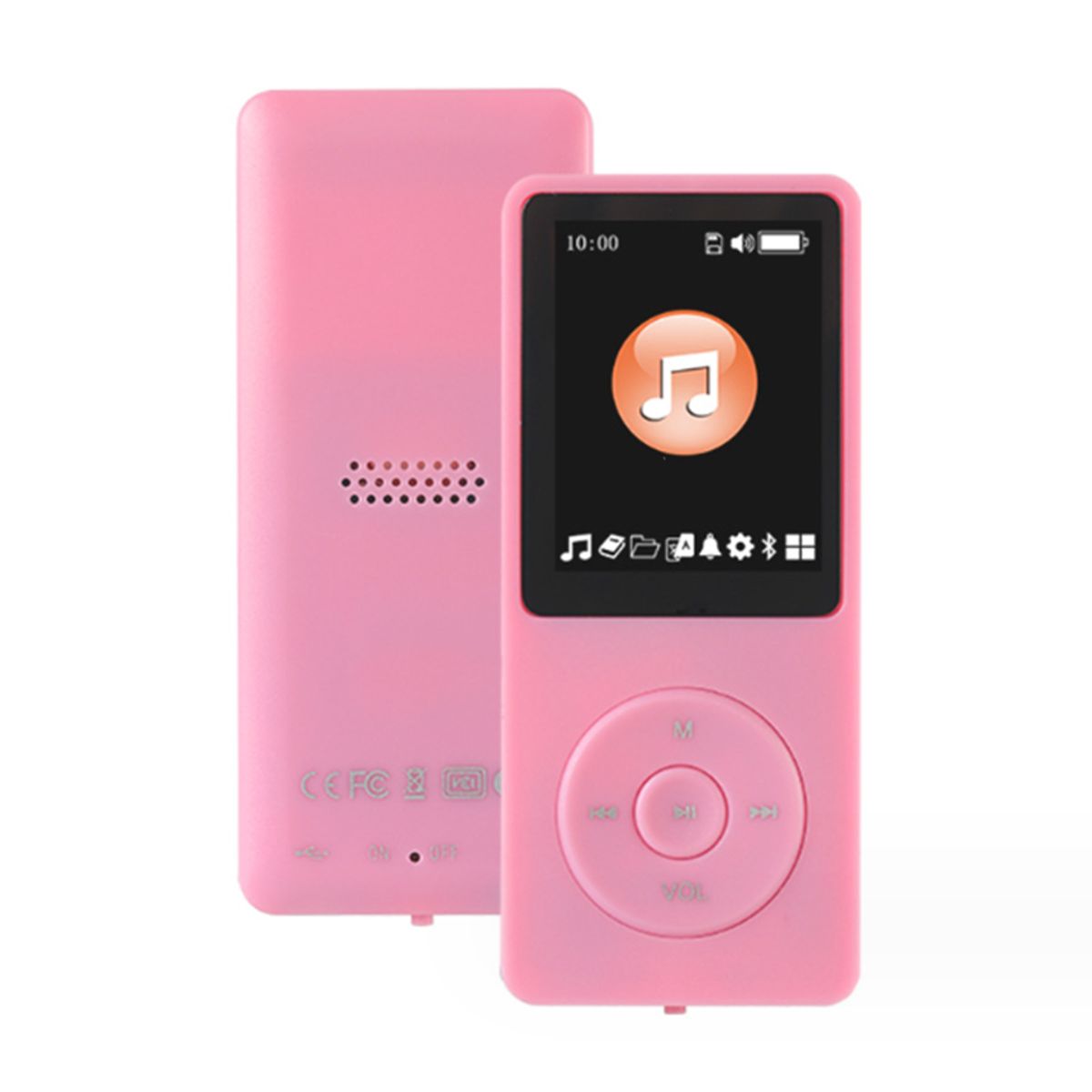 GENERICO - Reproductor de música Bluetooth mp3 + tarjeta de memoria de 8 GB - Rosa
