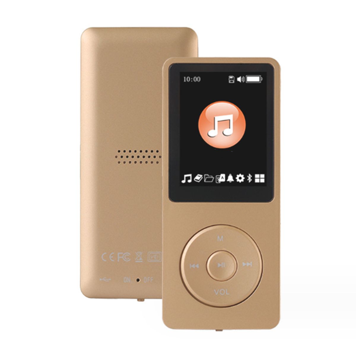 GENERICO - Reproductor de música Bluetooth mp3 + tarjeta de memoria de 32 GB - oro