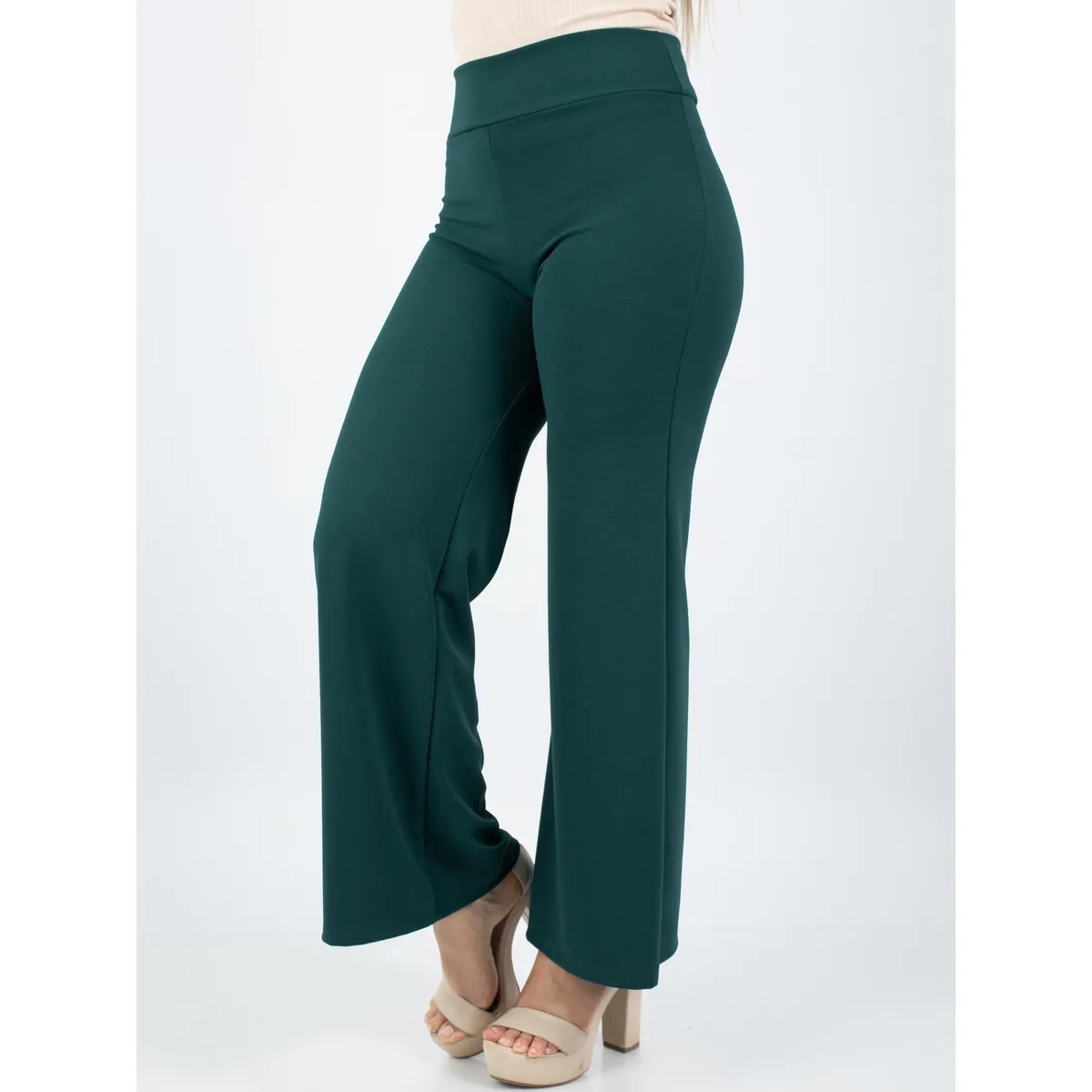 GENERICO - PANTALÓN  PALAZO DE DAMA SCUBA LICRADO