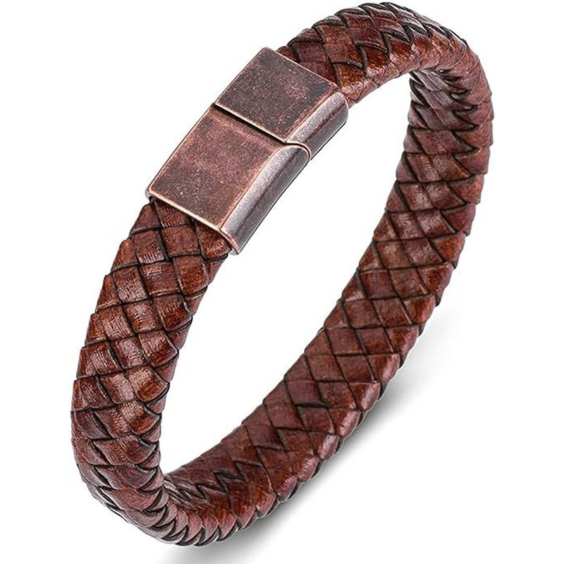 CLOCK PERU - Brazalete de Hombre en Cuero PU Marr?  BRA-33