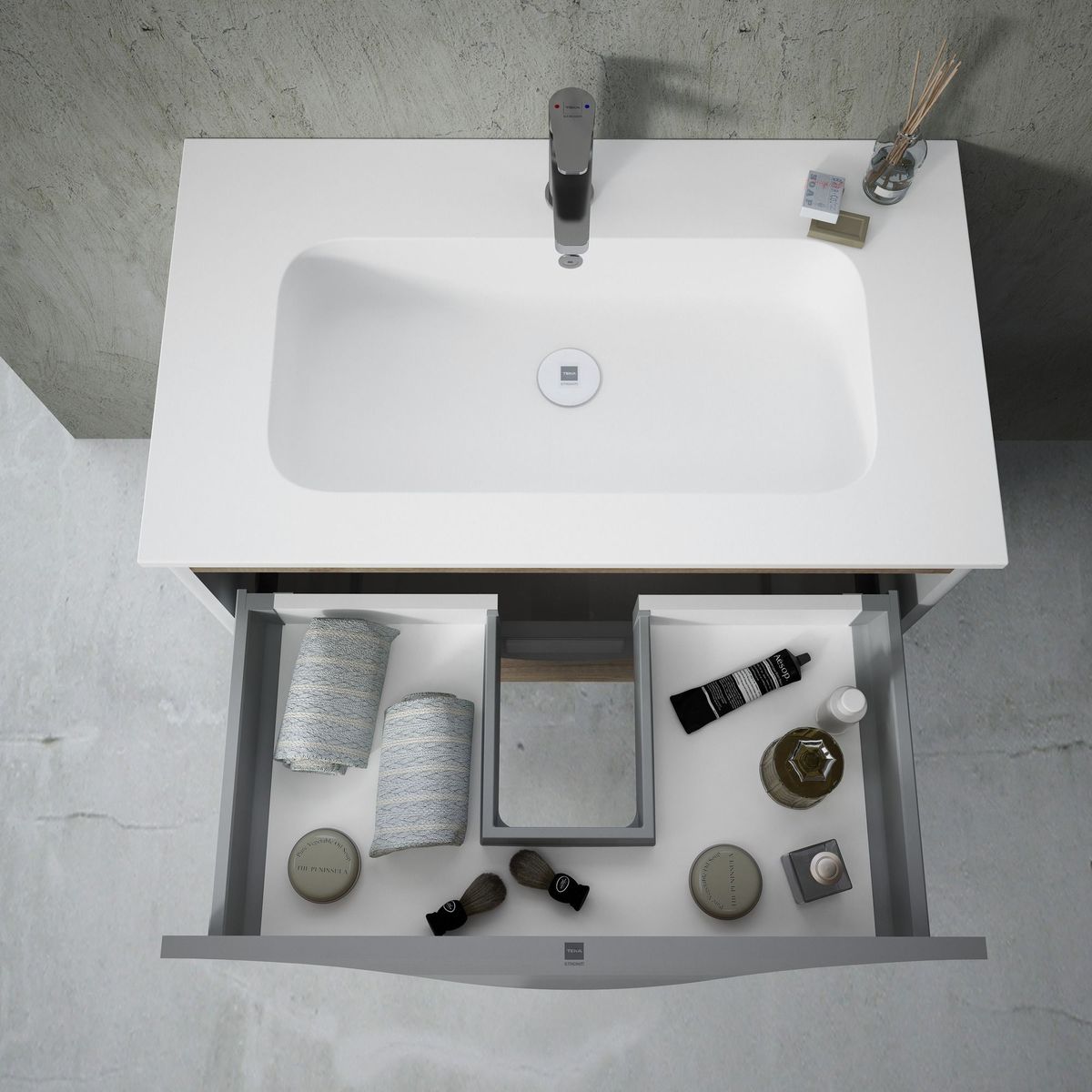 TEKA - MUEBLE SUSPENDIDO MANACOR 80X45 NEBRASKA WHITE