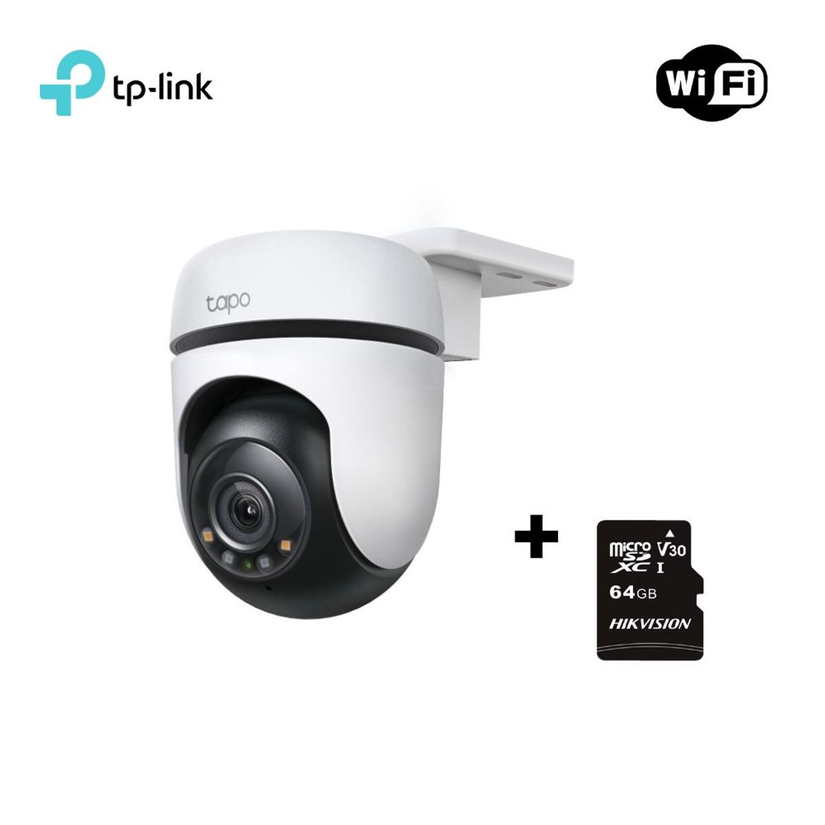 TP LINK - Cámara de seguridad Wi-Fi para exteriores 2K Tapo C510W + SD 64 GB - Tp-Link