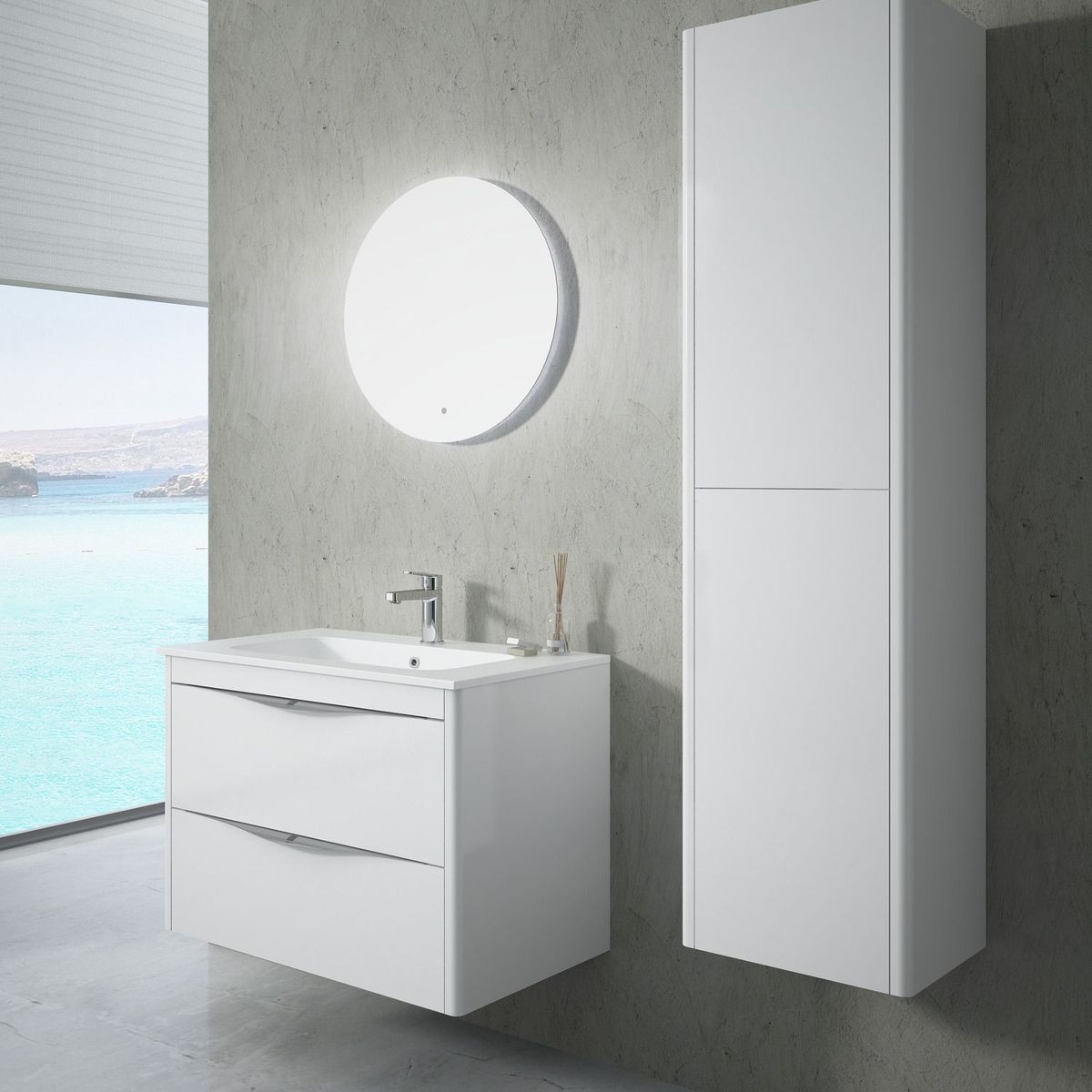 TEKA - MUEBLE SUSPENDIDO MANACOR 80X45 BLANCO BRILLO