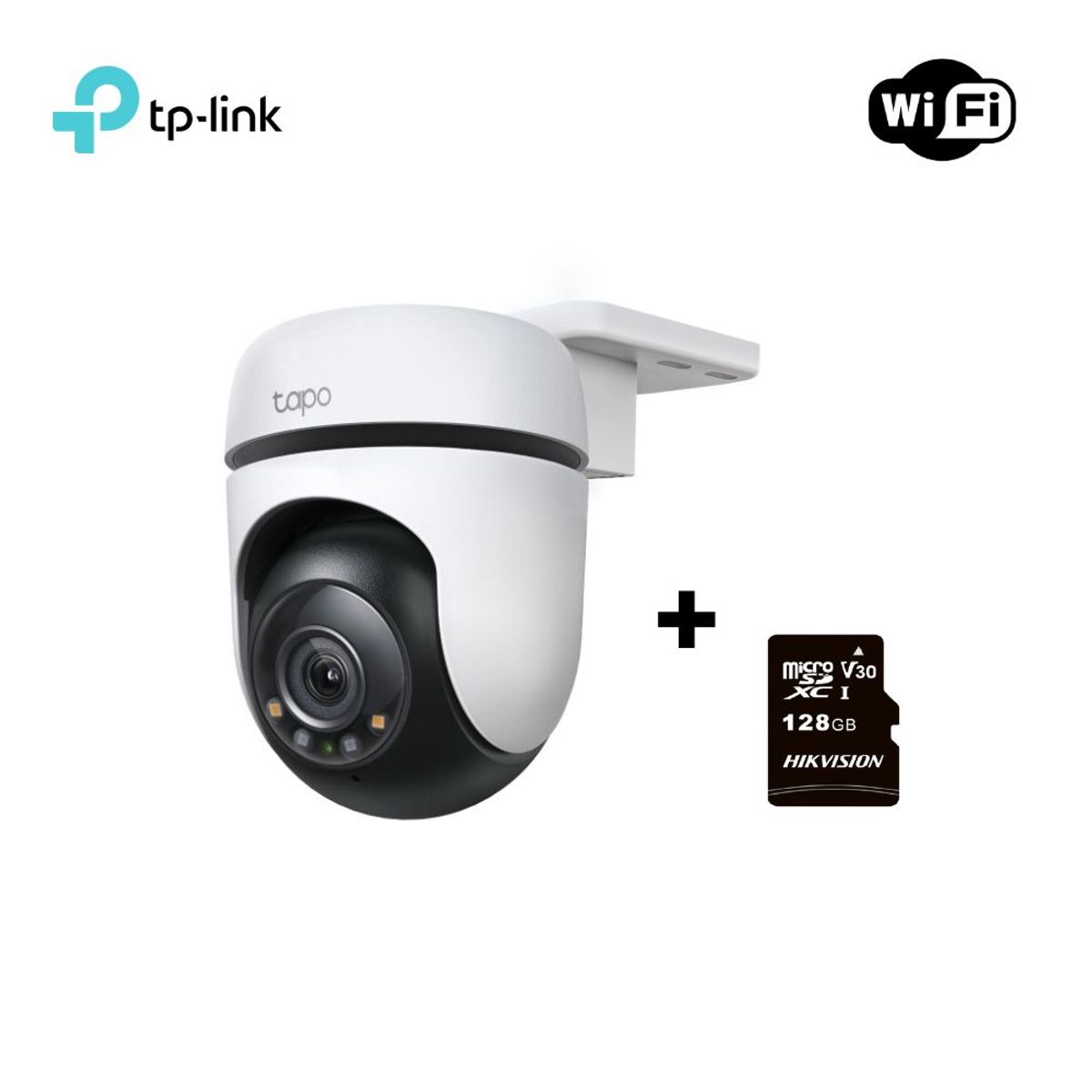 TP LINK - Cámara de seguridad Wi-Fi para exteriores 2K Tapo-C510W - Tp-Link + SD 128 GB