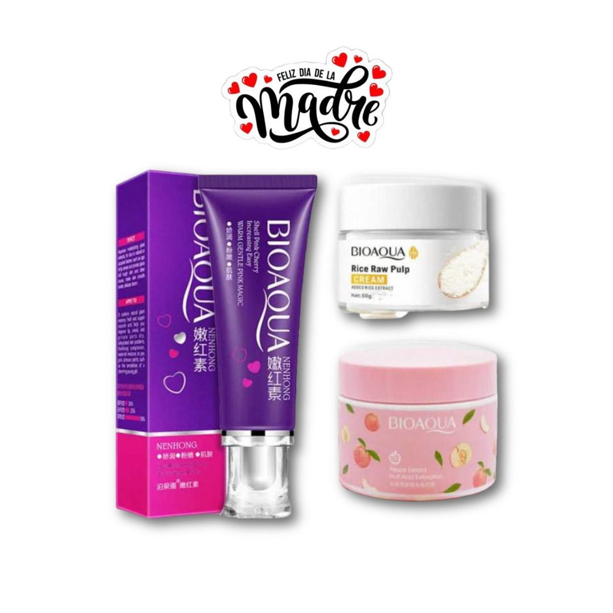 BIOAQUA - PACK Crema Aclarante de Arroz,  Despigmentante y Exfoliante - Bioaqua