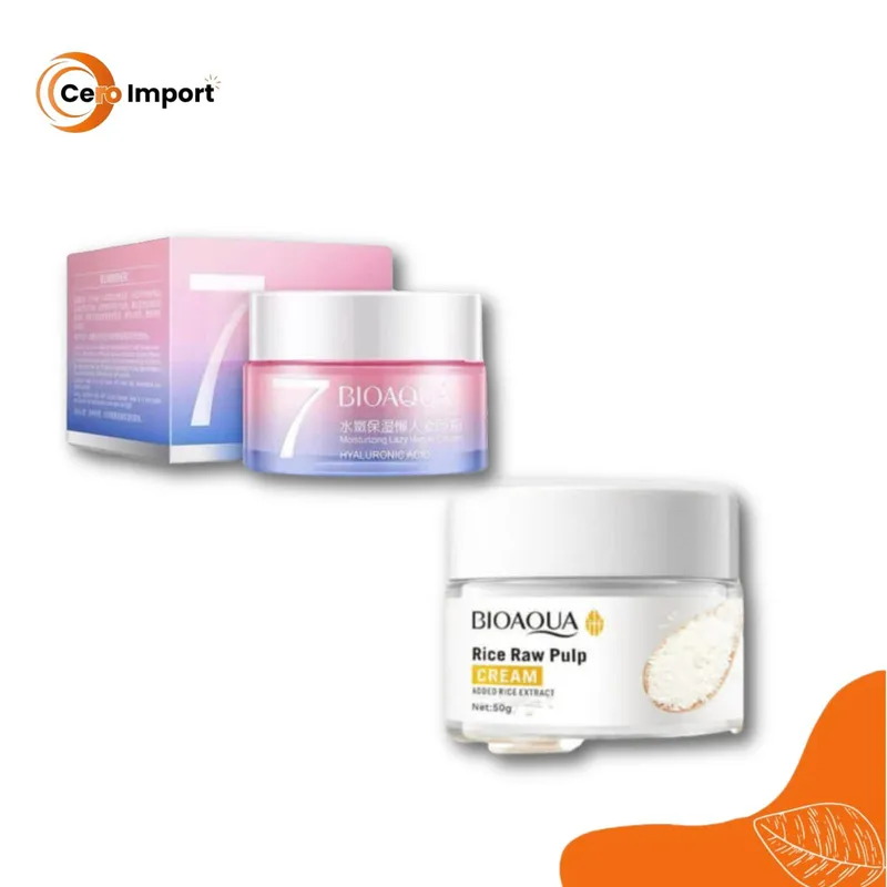 BIOAQUA - Pack Crema Blanqueadora V7 y Crema Aclarante de Arroz - Bioaqua